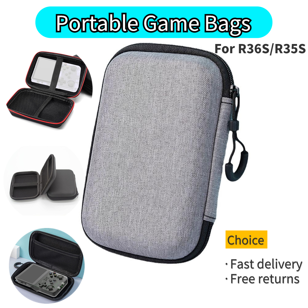 Retro Handheld Game Console R36S - Casing Game portabel Retro, tas keras