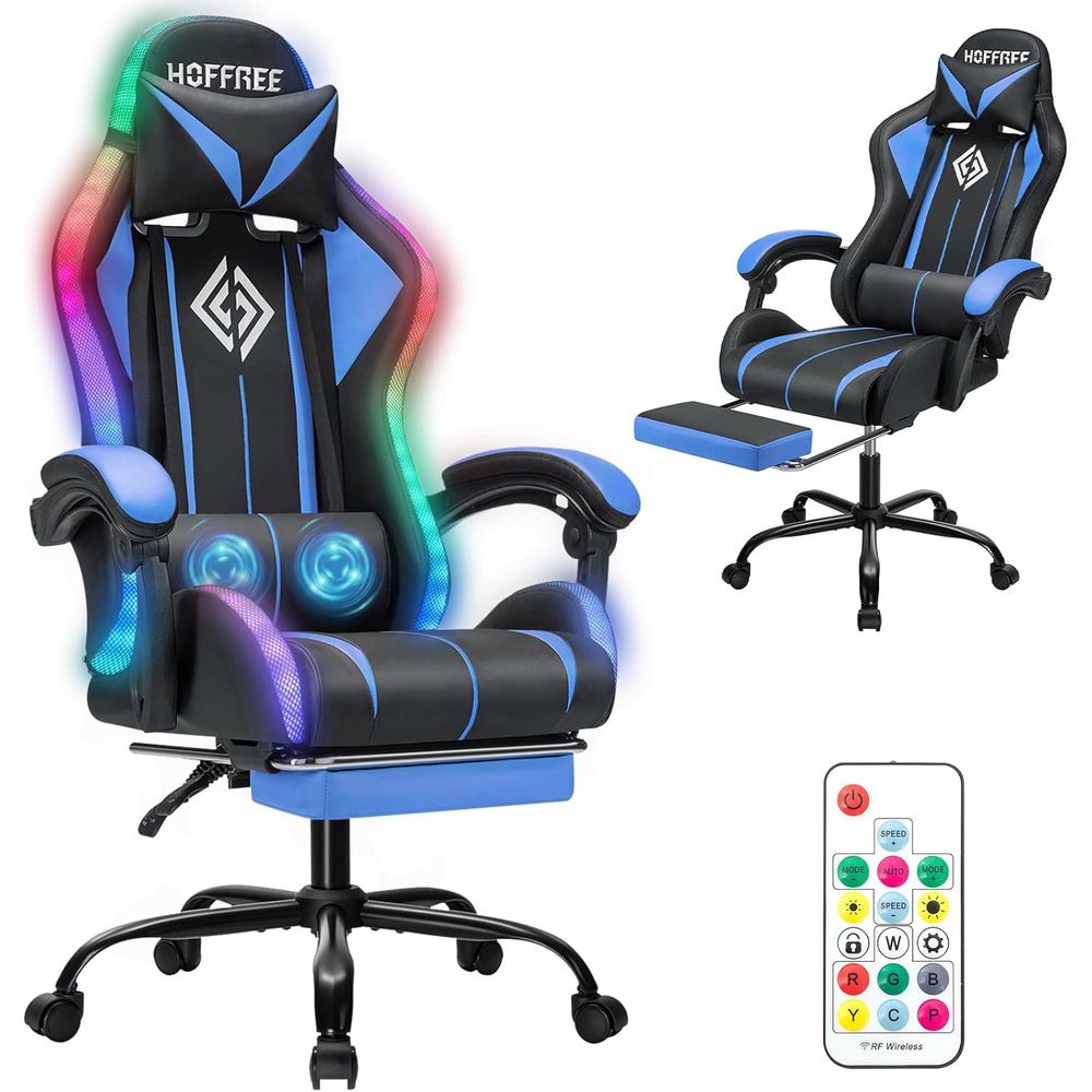 Video Games - Kursi Gaming LED dengan Lampu RGB