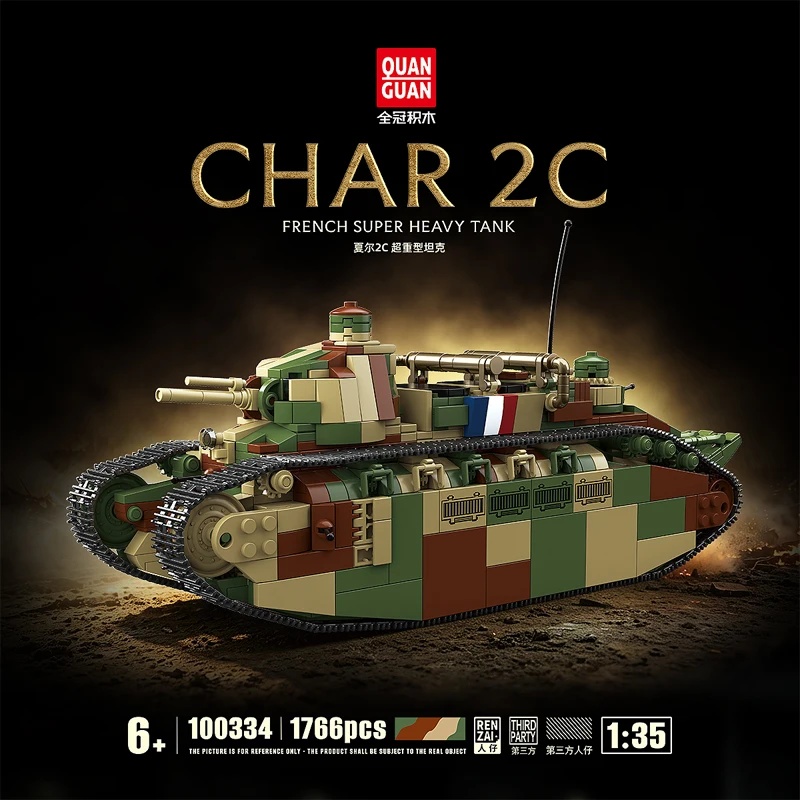 Tank Super Berat Prancis Char  - Lego Compatible Military Tank ulasan dan harga