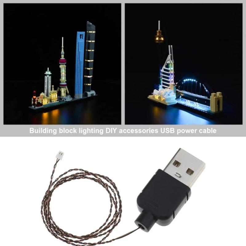 Kabel Daya USB DIY 50cm Kompat - Building Blocks ulasan dan harga
