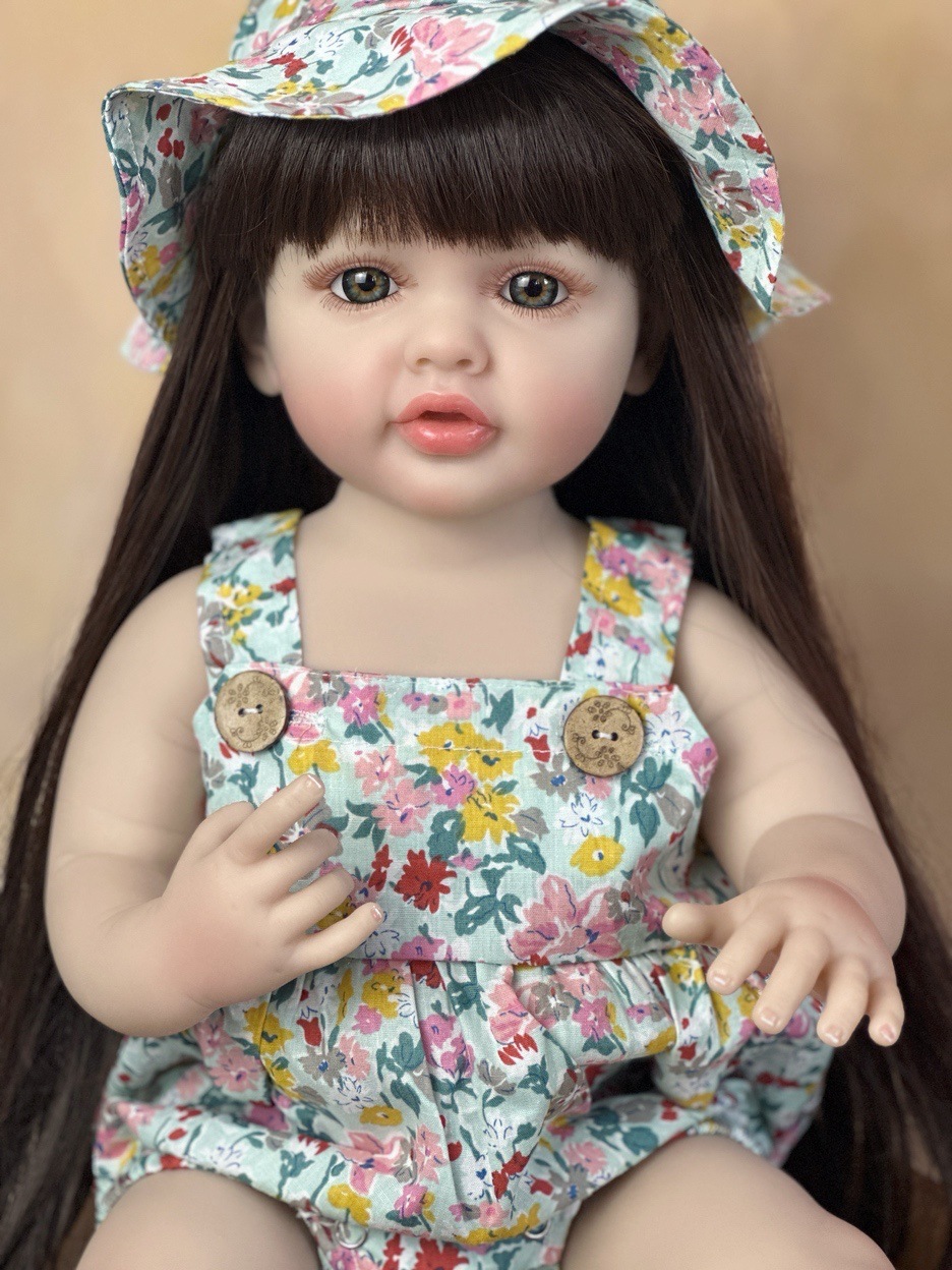 22 Inci Vinil Silikon Seluruh  - Reborn Baby Doll Silicone Realistic ulasan dan harga