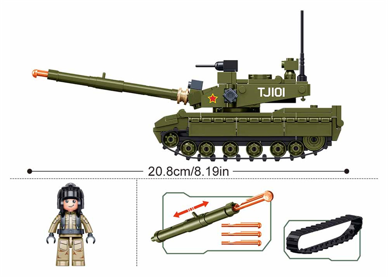 Sluban 183 Buah Model Tank Tem - Lego Compatible Military Tank ulasan dan harga