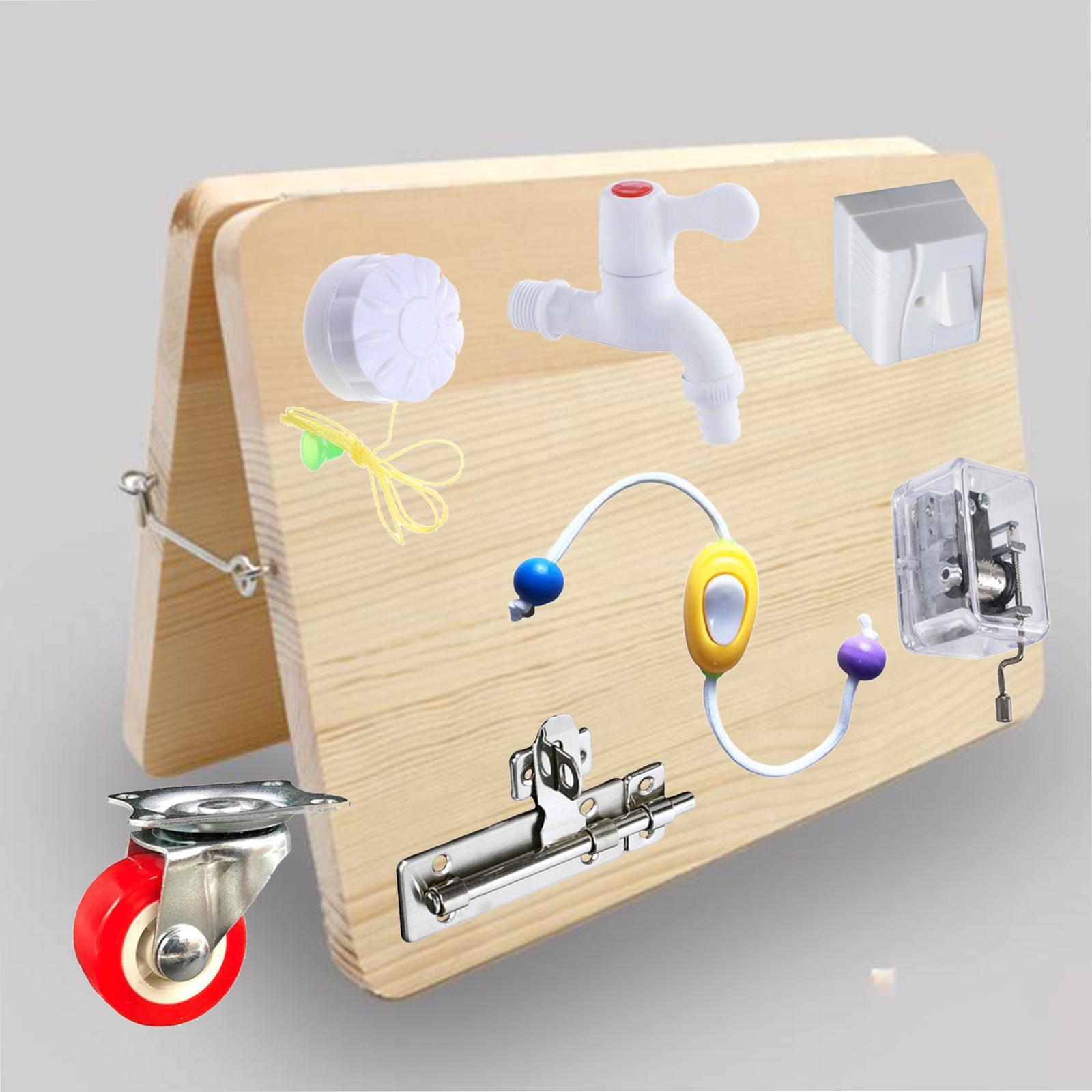 Papan Aktivitas Sensorik Monte - Montessori Wooden Busy Board Toddler ulasan dan harga